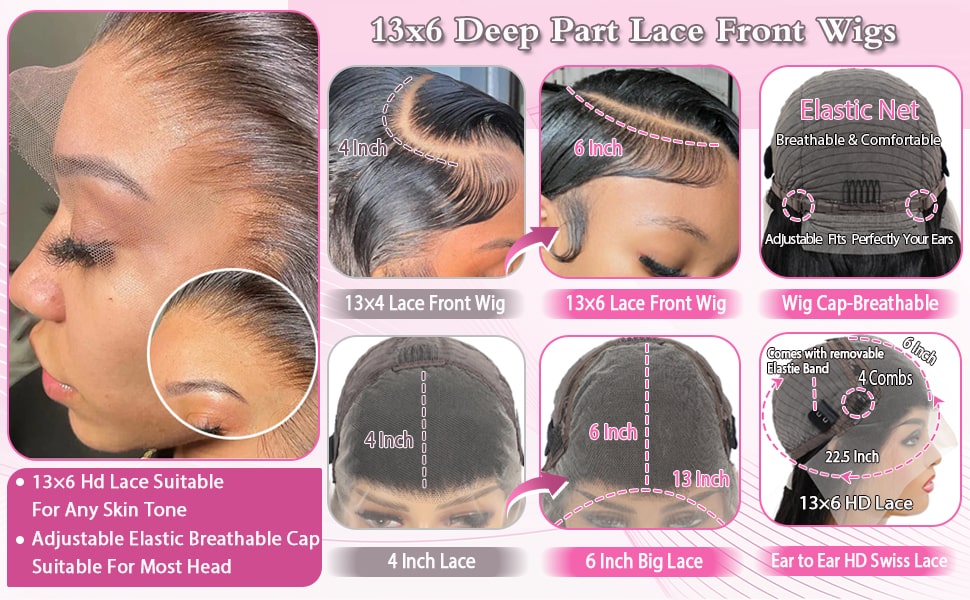 13x6 Deep Part Lace Front Wigs