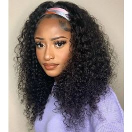 Ship in 3 Days WoWEbony 3b and 3c Textures Curly Head Band Wigs With ...