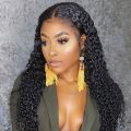 WoWEbony Indian Remy Real Human Hair Water Wave Pre-plucked Pre-bleached  Glueless 360 Lace Wigs [