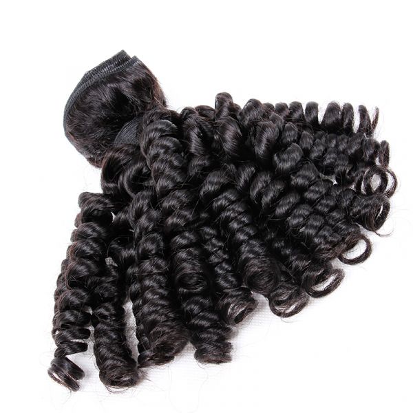 Peruvian virgin human hair wave wefts Bouncy Curly 1 pc a lot ...