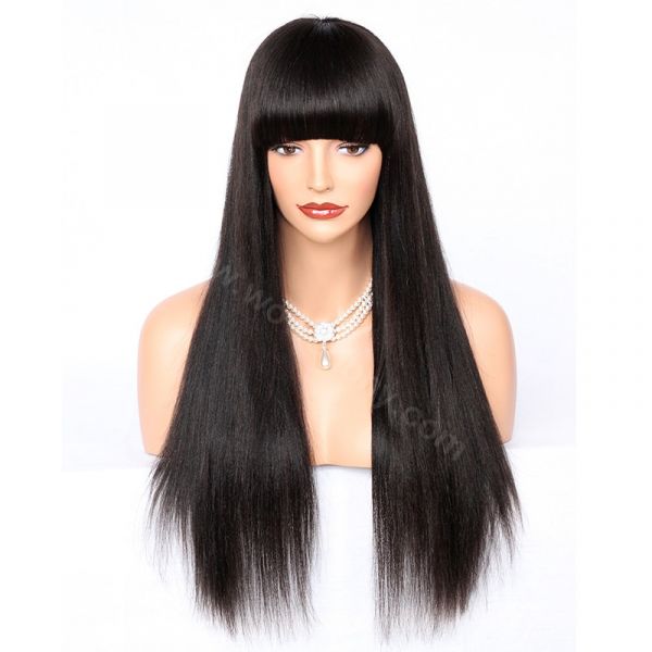 glueless lace front wigs with bangs