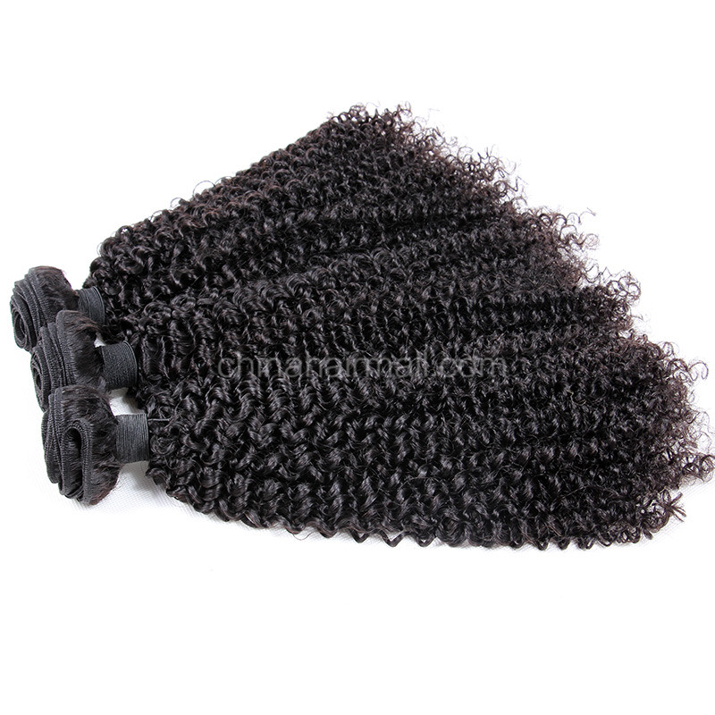 Brazilian virgin unprocessed human hair wefts Afro Kinky Curly 3 pieces ...