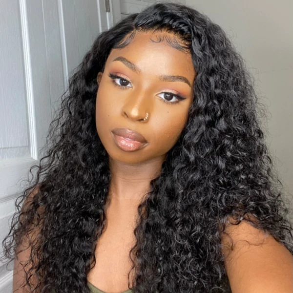 WoWEbony Human Hair Loose Curl 360 Lace Wigs Brazilian Virgin or Indian ...